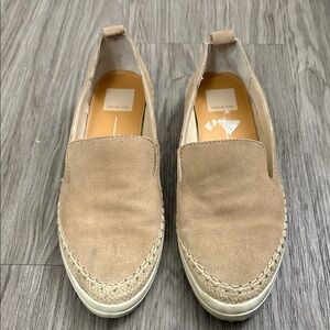 Dolce Vita Womens Reina Slip On Loafer Espadrille Comfort Brown Leather Size 8